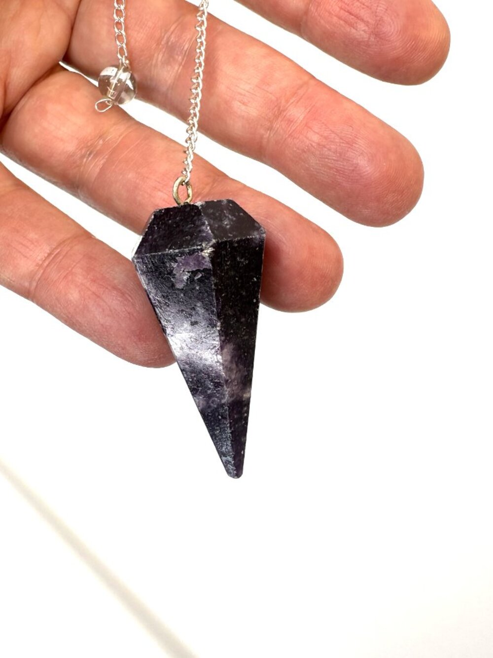 Purple lepidolite Crystal Pendulum / Pendant. New